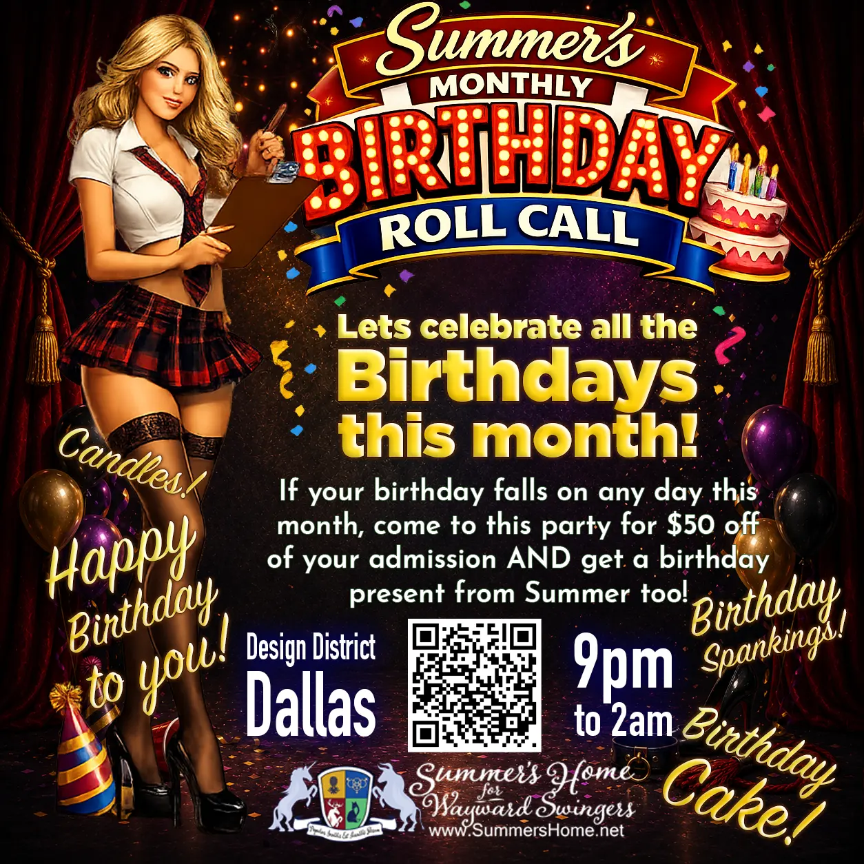 Summer's Monthly Birthday Rollcall